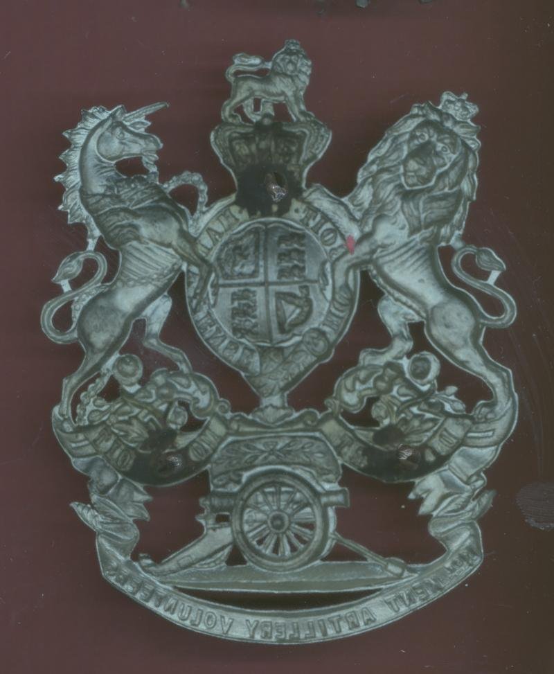 1st Kent Artillery Volunteers Victorian helmet plate — image 2
