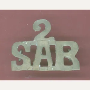 South African 2/SAR 2nd South African Rifles WW1 shoulder title