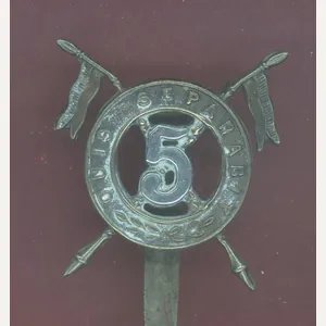 5th Royal Irish Lancers WW1 Indian made cap badge