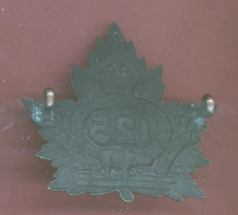 Canadian 125th Brantford, Ontario Bn. WW1 CEF cap badge — image 2