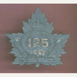 Canadian 125th Brantford, Ontario Bn. WW1 CEF cap badge