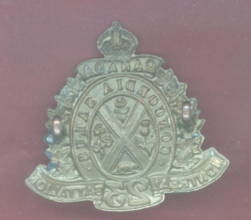 Canadian 23rd Montreal Bn. WW1 CEF cap badge — image 2
