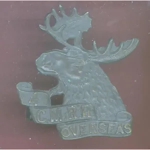 4th Canadian Mounted Rifles Regt WW1 CEF cap badge