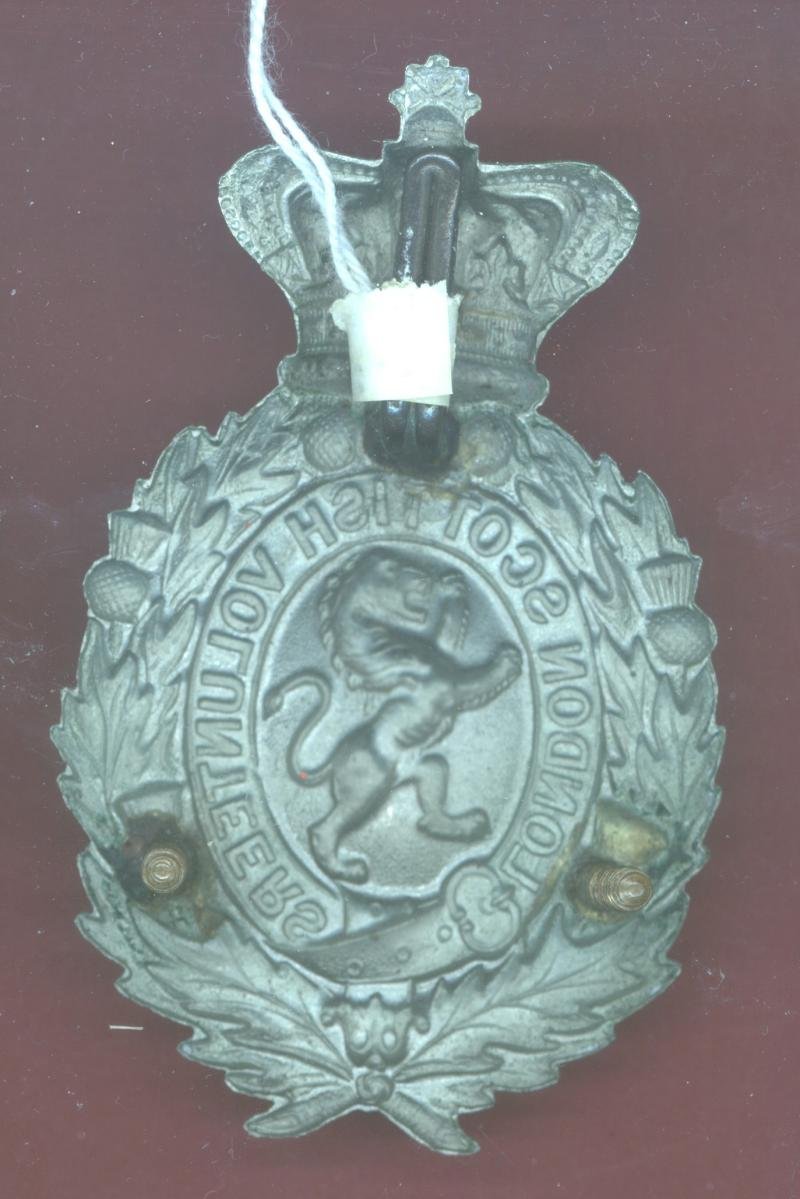London Scottish Volunteers Victorian pouch belt plate circa 1875-1902. — image 2