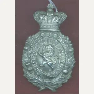 London Scottish Volunteers Victorian pouch belt plate circa 1875-1902.