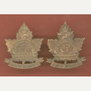 Canadian 55th New Brunswick & P.E.I. Battalion WW1 CEF collar …