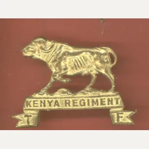 British Colonial The Kenya Regiment T.F. WW2 cap badge