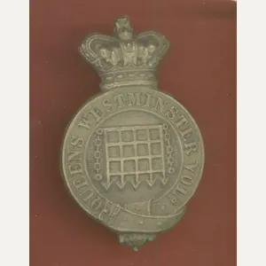 Queen's Westminster Rifle Volunteers Victorian O/R's glengarry badge