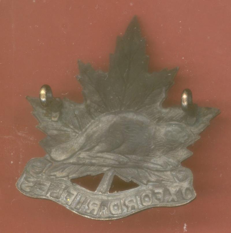 Canadian The Oxford Rifles 1925 Cap Badge — image 2