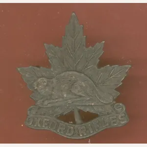 Canadian The Oxford Rifles 1925 Cap Badge