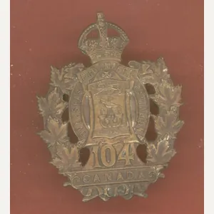 Canadian 104th Sussex New Brunswick Bn. WW1 CEF cap badge