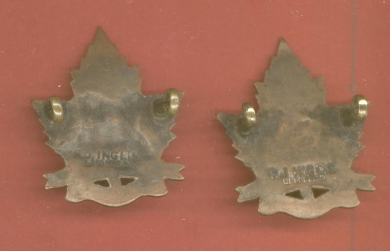 Canadian 65th Saskatchewan Bn. WW1 CEF collar badges — image 2