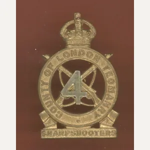 4th County of London Yeomanry (Sharpshooters) cap badge