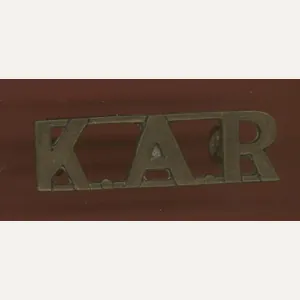 K.A.R. King's African Rifles shoulder title