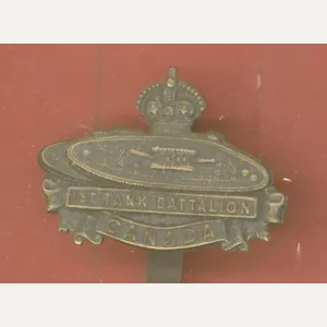 Canadian 1st Tank Battalion WW1 CEF badge