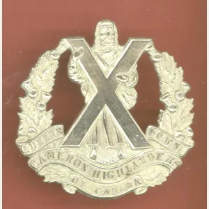 Canadian Queen's Own Cameron Highlanders of Canada glengarry badge
