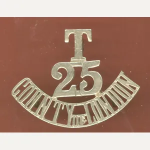 T / 25 / COUNTY of LONDON WW1 pre shoulder …