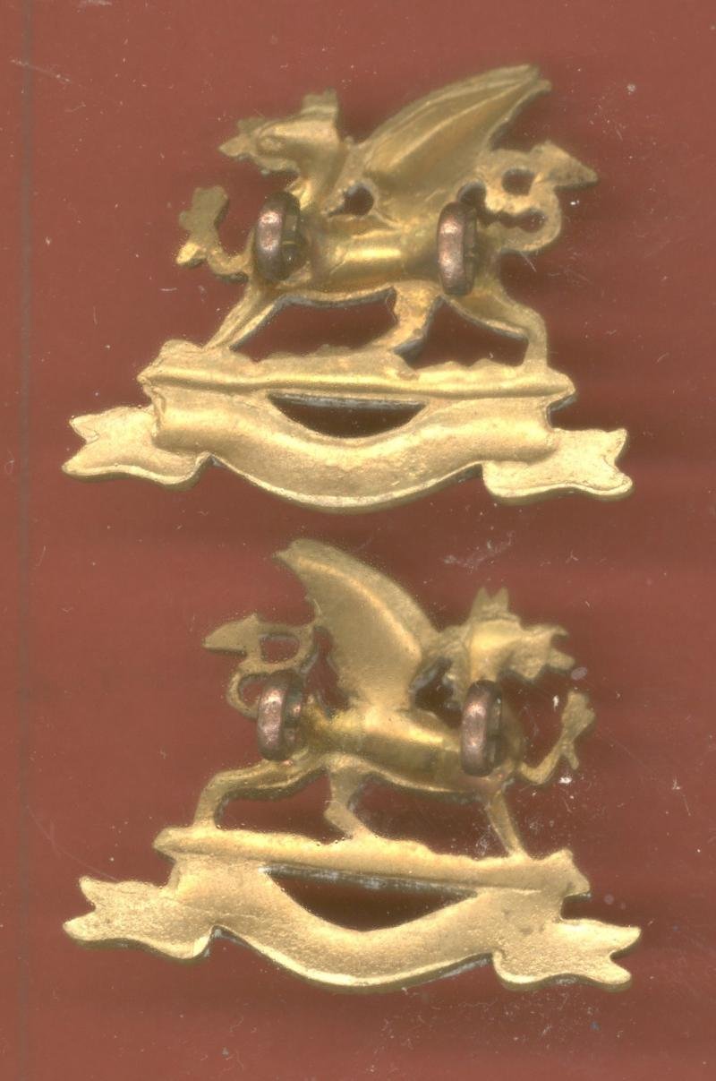 The Buffs Royal East Kent Regiment WW1 Officer's collar badges — image 2