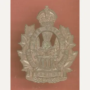 Canadian 111th South Waterloo Battalion WW1 CEF Brown OSD cap …