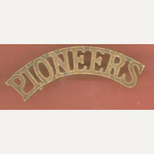Canadian PIONEERS WW1 CEF shoulder title