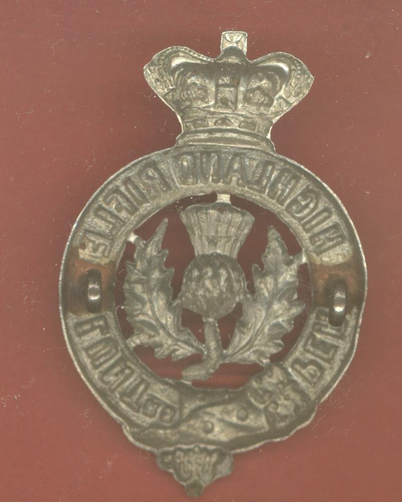 Scottish Perth Highland Rifle Volunteers Victorian glengarry badge — image 2