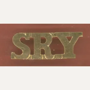 S R Y Sherwood Rangers Yeomanry shoulder title