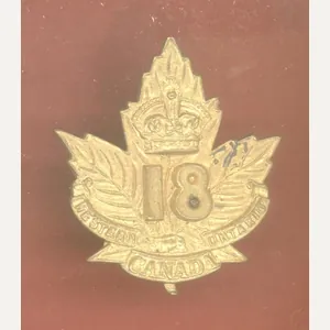 Canadian 18th London Ontario Bn. WW1 CEF cap badge