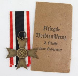 WW2 German war merit cross 2nd class with packet - …