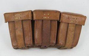 WW2 German Wehrmacht brown kar98k ammo pouch - RbNr marked