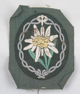 WW2 German Wehrmacht Mountain troops sleeve patch - field grey …