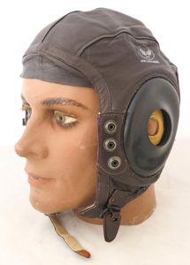 WW2 USAAF A-11 leather flight helmet