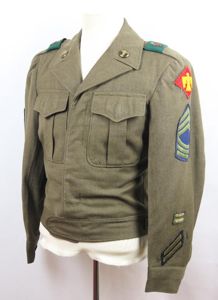 WW2 US army Master Sergeant Ike-jacket- 45th division 120th medical …