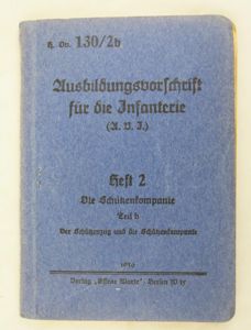 WW2 German Manual H.Dv 130/2b Ausbildungsvorschrift fur die infanterie - …