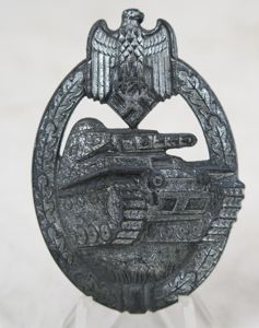 WW2 German Wehrmacht/Waffen-SS Panzer assault badge- S&L