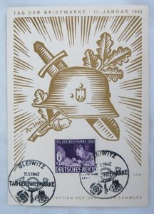 WW2 German Third reich post card - Tag der briefmarke …