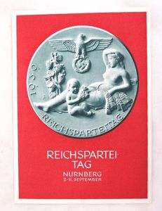 1930s Third reich post card - Nurnberg party rally 1939