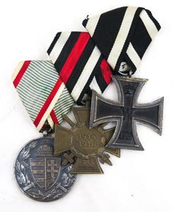 WW1 German Austrian award bar - civilian mount