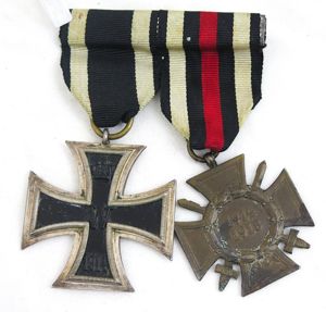 WW1 German 2 award bar