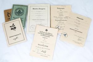 WW2 German Wehrmacht infantry and Panzer grenadier Gefreiter award documents …