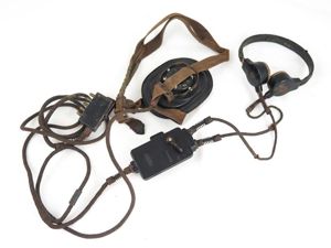 WW2 German Luftwaffe FLAK artillery head set - 1942