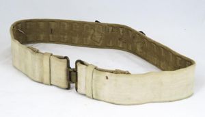 WW2 British army P37 webbing belt - MP white