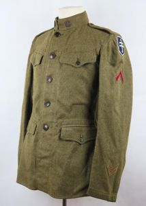 WW1 US army British made M1918 tunic - 79th infantry …