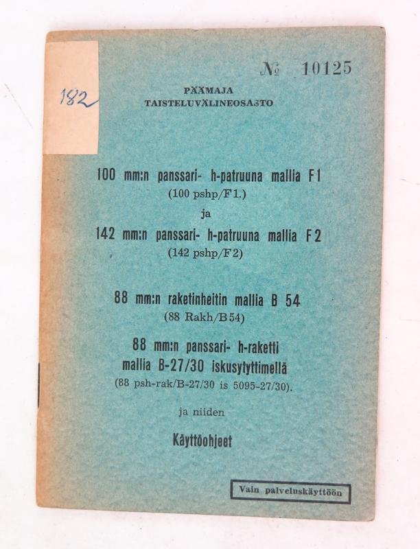 WW2 Finnish army manual Panzershreck and Panzefaust — image 2