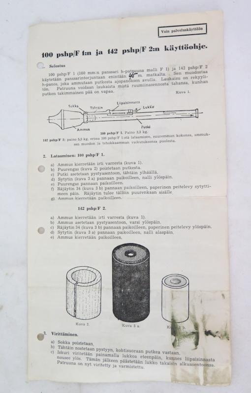 WW2 Finnish army manual Panzershreck and Panzefaust — image 6