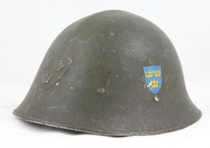 WW2 Swedish M21-18 steel helmet