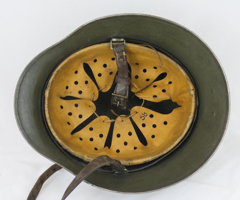 WW2 Finnish army M38 Hungarian steel helmet - german liner — image 5