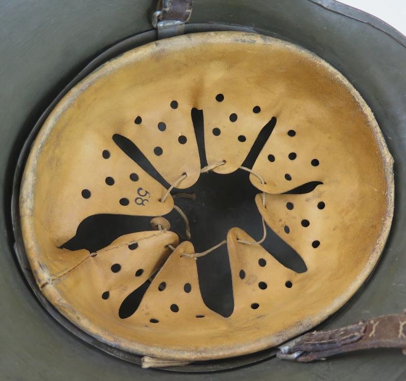 WW2 Finnish army M38 Hungarian steel helmet - german liner — image 8