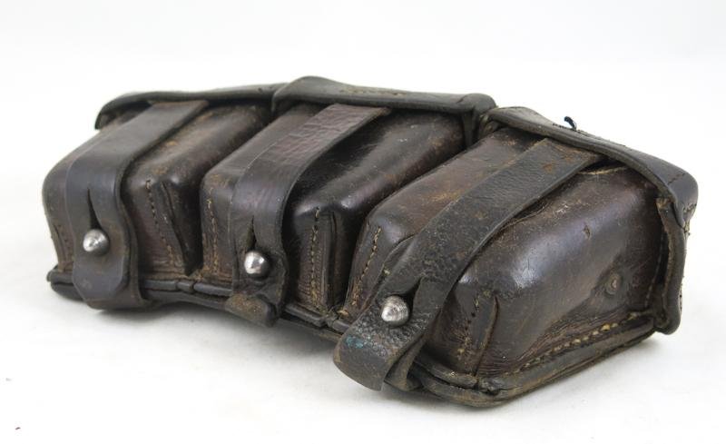 WW1 German M1909 rifle ammo pouch - Finnish army RUK unit marked — image 3
