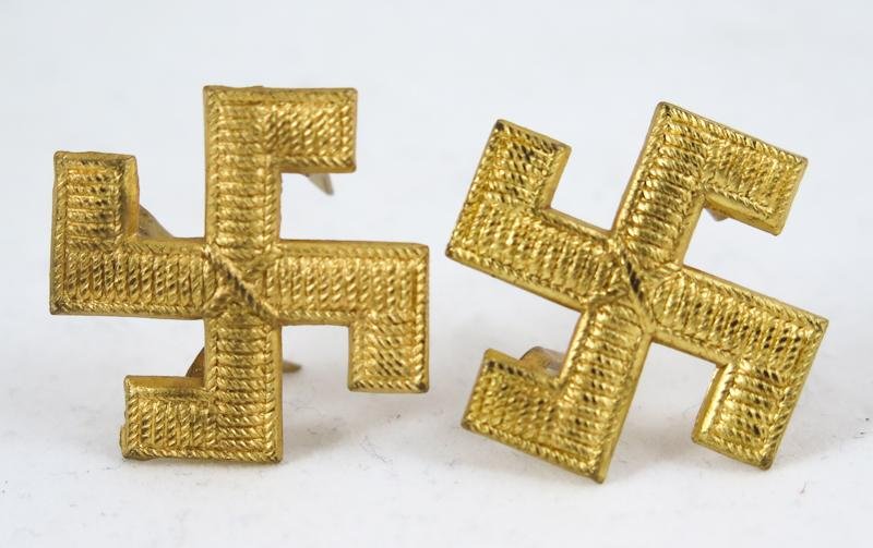 Pre-war Finnish Civil guards local branch staff member M1929 collar insignia