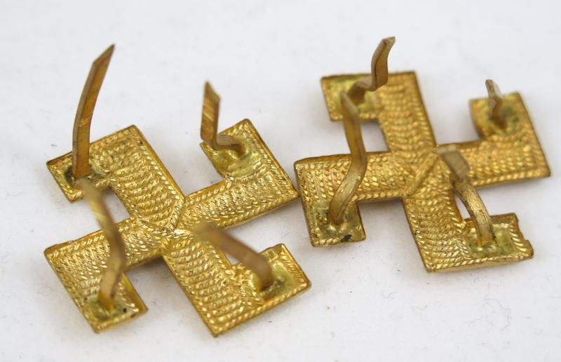 Pre-war Finnish Civil guards local branch staff member M1929 collar insignia — image 2